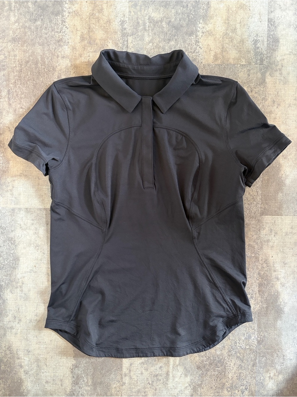 Lululemon Quick-Drying Short Sleeve Polo — Black, 8